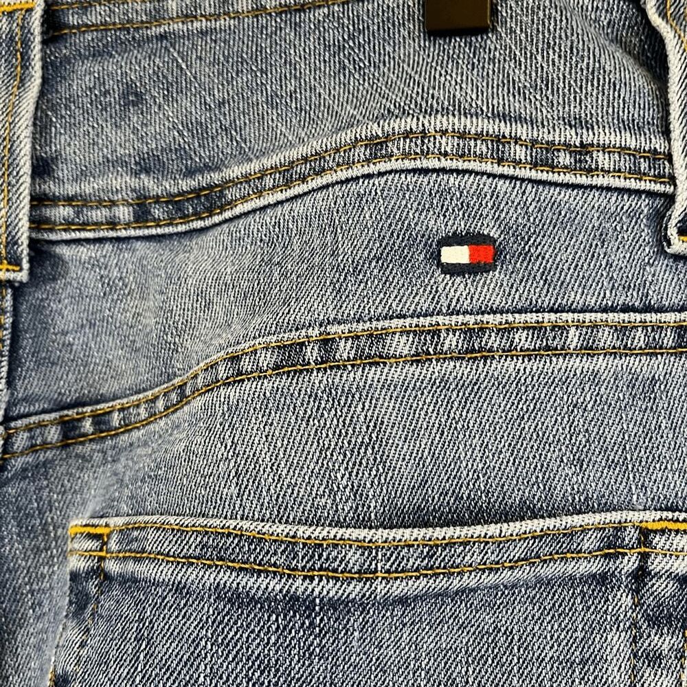 Tommy Hilfiger Jeans Womens Size 8 Blue Hipster Boot Bootcut Denim Triple Snap - Picture 4 of 14
